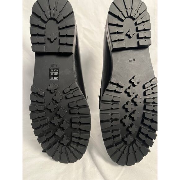 Kate Spade Prima Pearl Loafers Black Leather Slip-On Shoes Size 8.5B - Picture 3 of 6